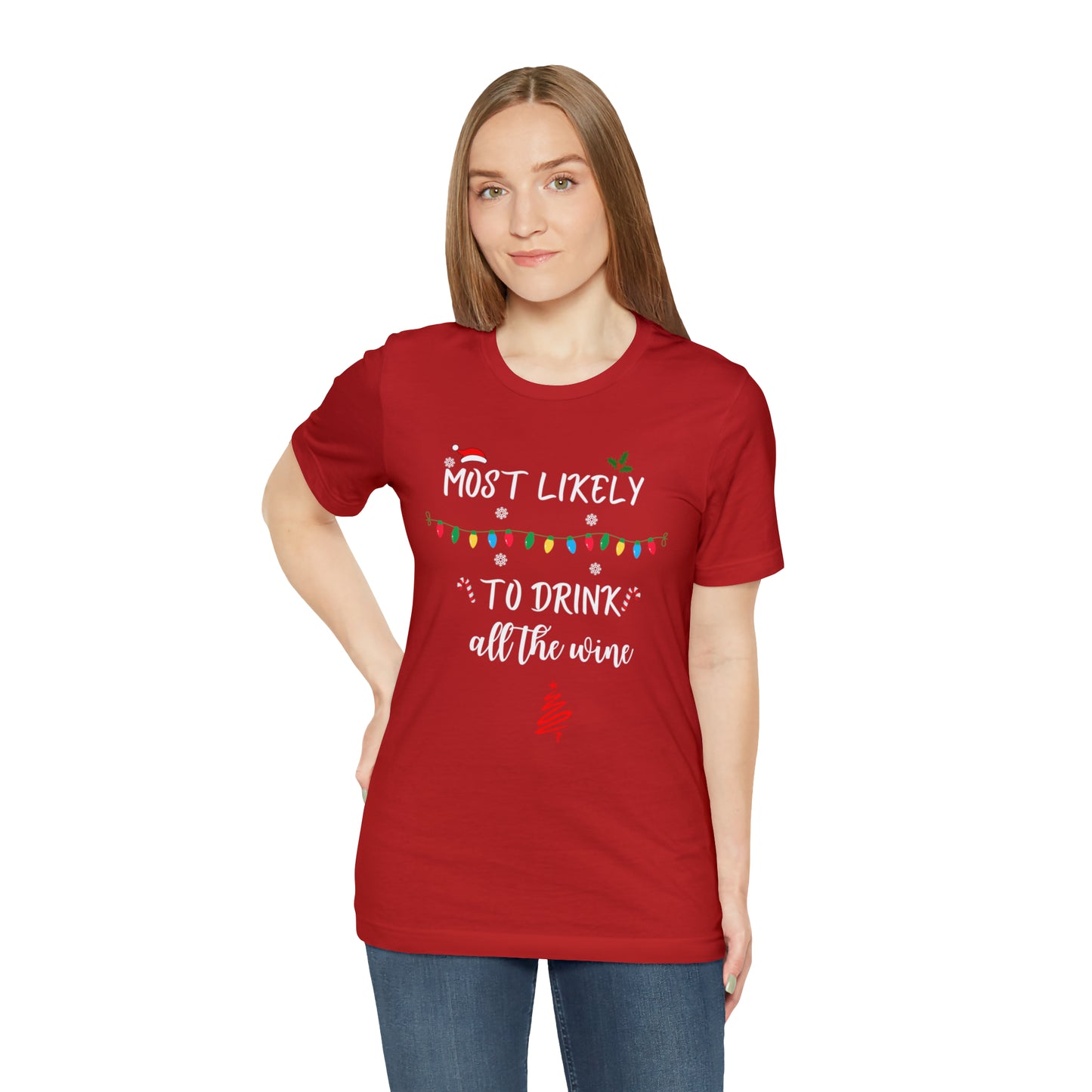 Christmas T-Shirt BWine, Unisex Jersey Short Sleeve Tee