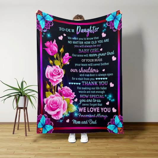 To My Daughter - We Want You To Know Premium Sherpa Fleece Blanket