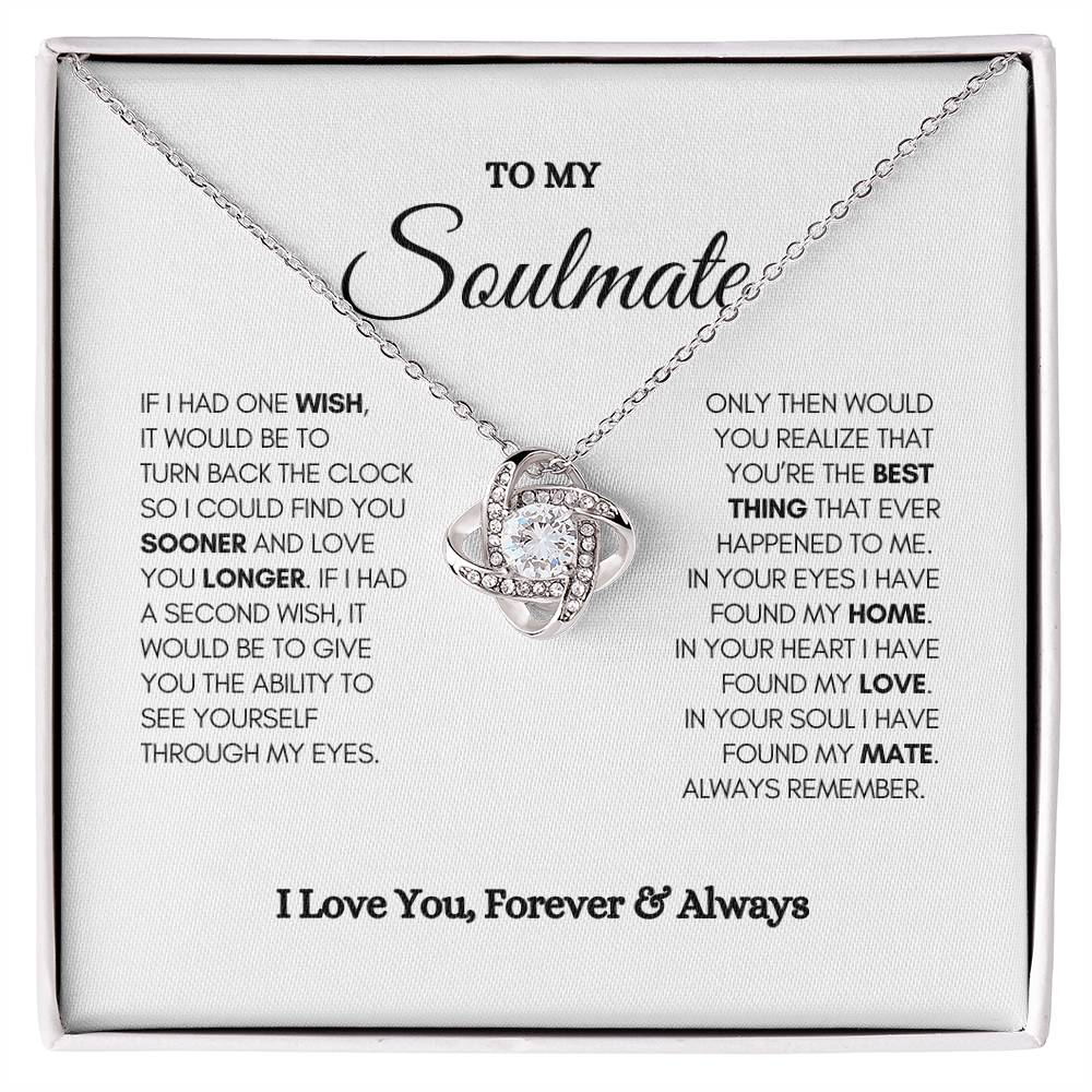 To My Soulmate || Love Knot Necklace